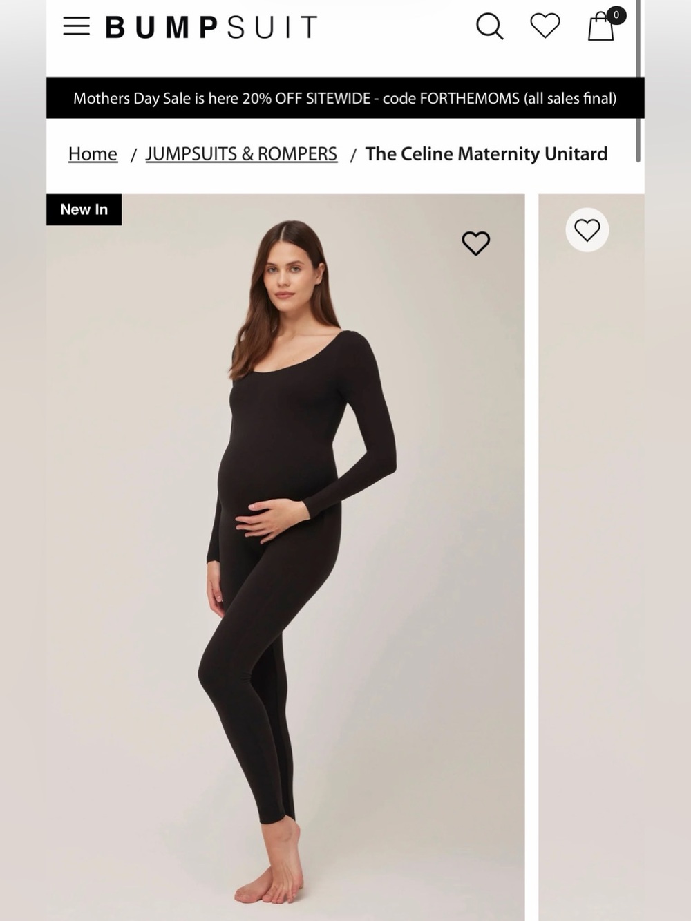 Bumpsuit The Celine Maternity Unitard, Medium